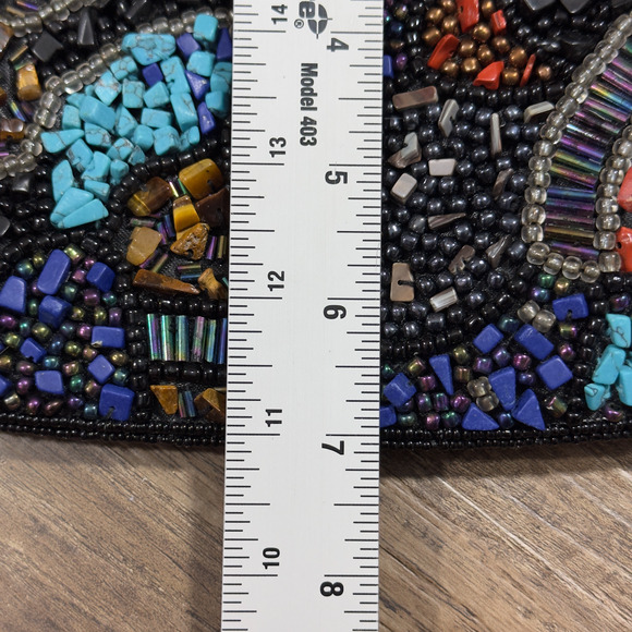 Chico's Gaya Women's Multicolor Beaded Gemstone Designer Shoulder Bag - One Size - Picture 12 of 12